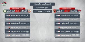بالأسم حكام الجولة الـ5 في الدوري المصري