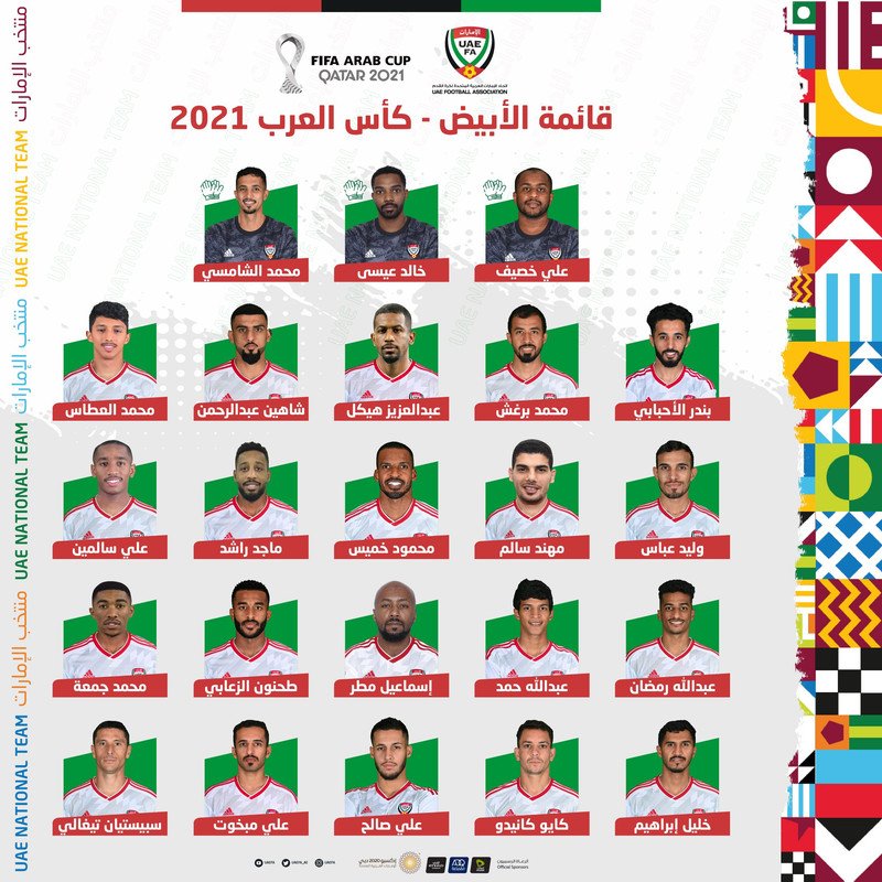 تشكيل منتخب الإمارات المشاركة في كأس العرب 2021