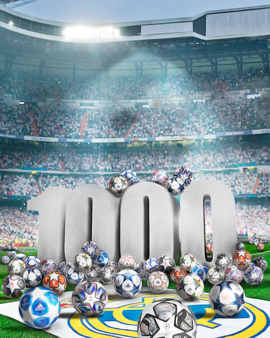 شعار الهدف رقم 1000 للملكي ريال مدريد