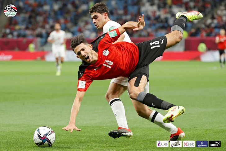 مروان داوود يسجل هدف مصر الثالث في شباك الأردن في كأس العرب