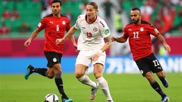 ملخص ونتيجة مباراة مصر ولبنان في شوطها الأول