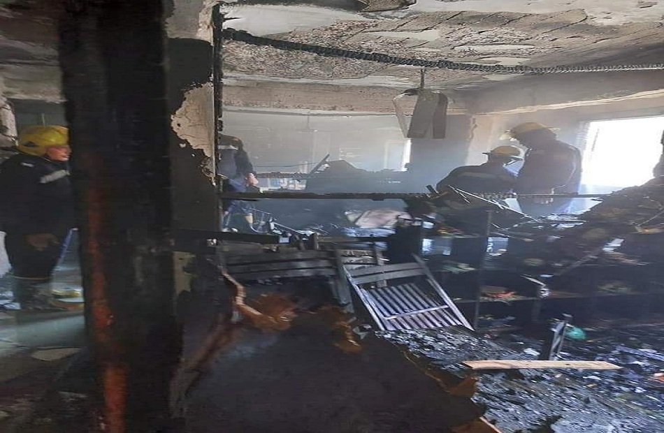 إنهيار 4 طوابق من كنيسة أبو سيفين بسبب الحريق