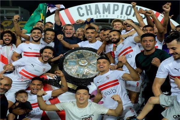 بالفيديو شاهد لحظة احتفال لاعبى الزمالك بلقب الدوري المصري
