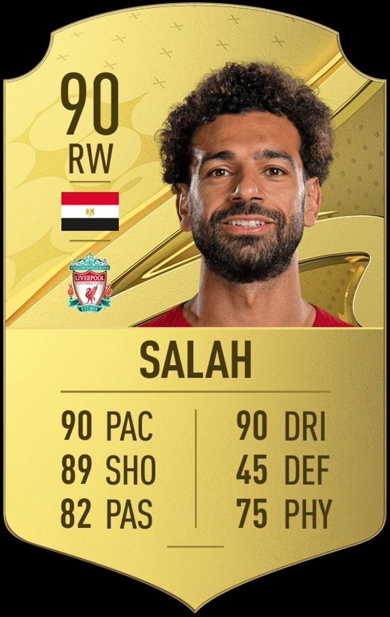 بطاقة محمد صلاح وتقييمه في لعبة FIFA 23